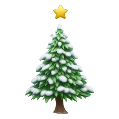 christmas tree in snow sticker