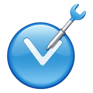 Blue verified tick sticker