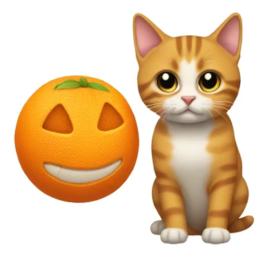 un gato naranja y gordo sticker