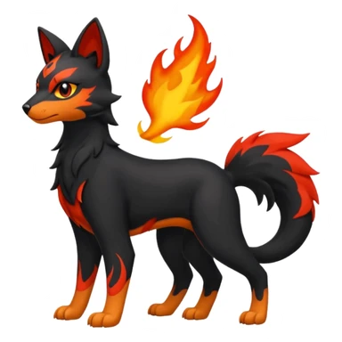 Houndour-Litten-Fakémon-hybrid-creature (full body)  sticker