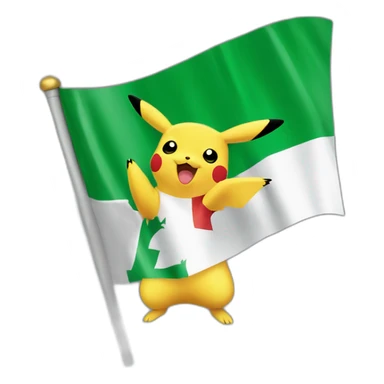 Pikachu avec le drapeau d'Algerie sticker
