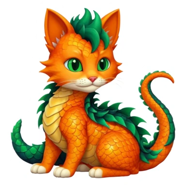 cria um emoji com um gato a abraçar um dragao sticker