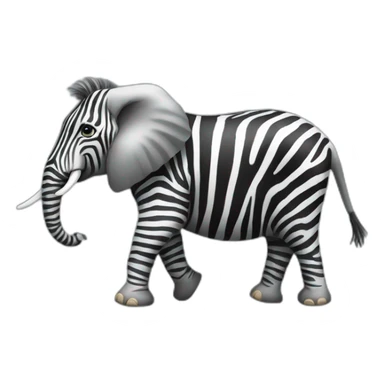 Zèbre sur éléphant sticker