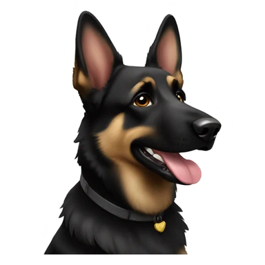 Black German shepherd sticker