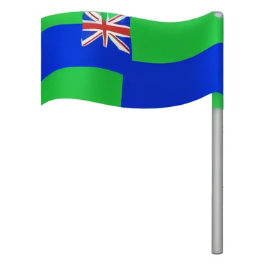Bandera azul y verde rectangular  sticker