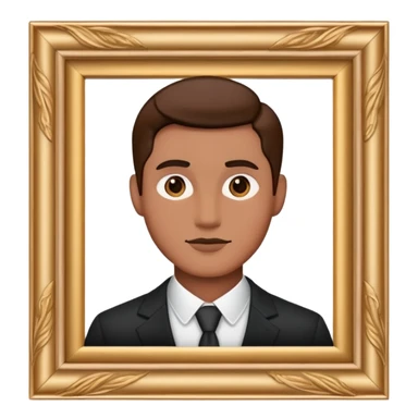 A man's portrait in an elegant picture frame sticker