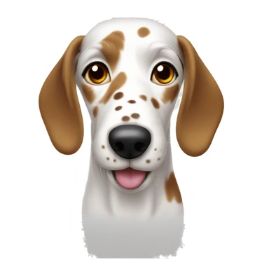 white dashound with boack spots sticker