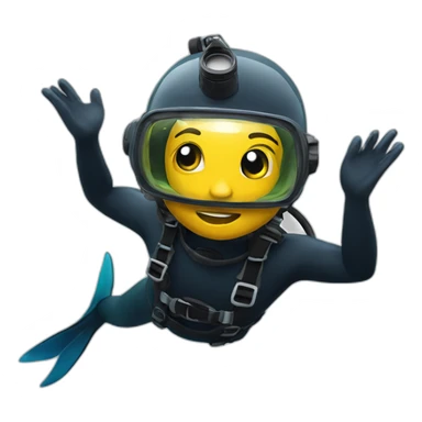 A diver underwater sticker