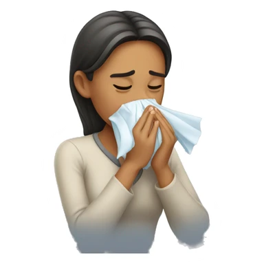 sneezing girl sticker