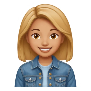 girl in jean jacket sticker