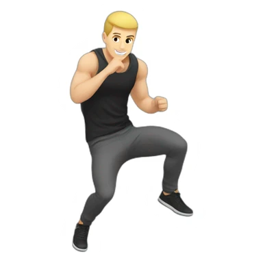 Slavic parkour gay guy sticker