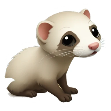 A ferret on an Island sticker