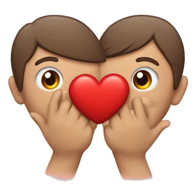  Forma de corazon con dos manos de diferentes personas diferentes sticker