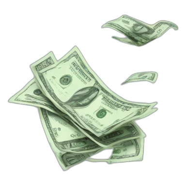 Money flying sticker