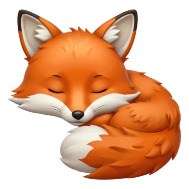 a sleeping fox  emoji sticker