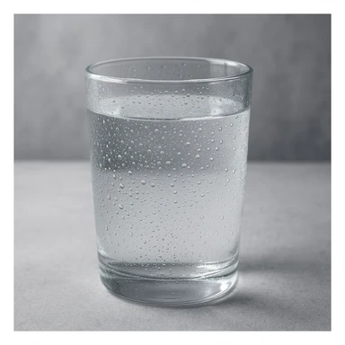 photo realistic glass of water with condensation drops sticker