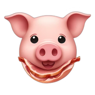 pig sliced and bacon inside sticker
