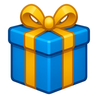 blue gift box emoji sticker
