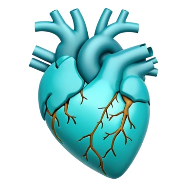 Turquoise heart and real notes inside heart sticker