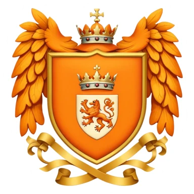orange coat of arms sticker