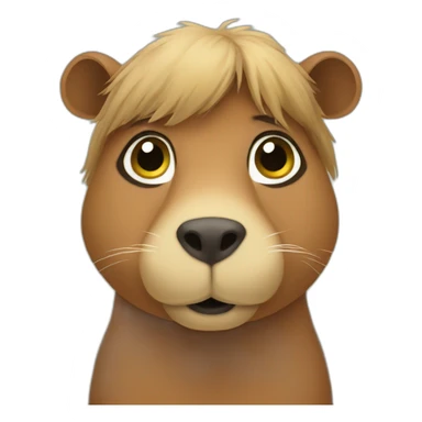 Capybara girl confused sticker