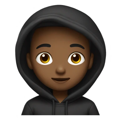 Lil boy with black hoodie  sticker