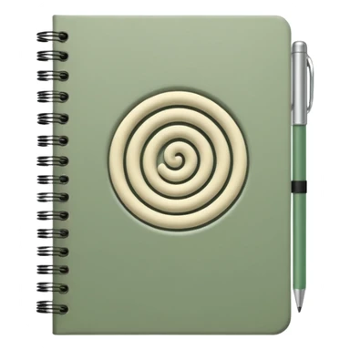 sage green note book sticker