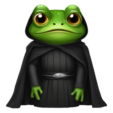 Frog as a sith lord sticker