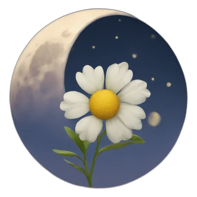 Flower moon sticker