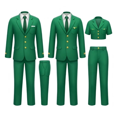 green academia uniform with pants sticker