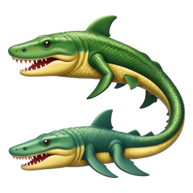 Shark-snake-eel-crocodile-fusion-hybrid sticker