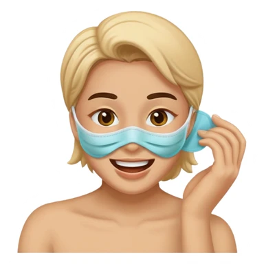 this face 😔 taking a mask off of this face 😁 sticker