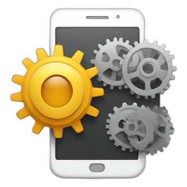 gears and smartphone sticker