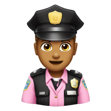 Pink cute cop sticker