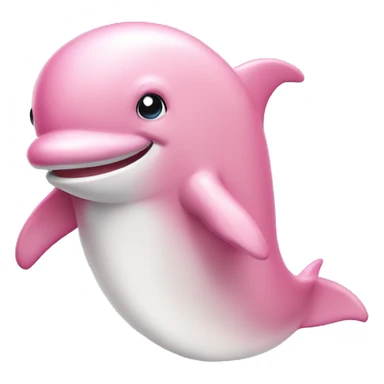 pink dolphin ￼ sticker