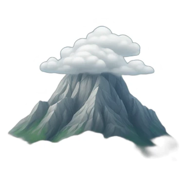 Cloudy long mountain sticker
