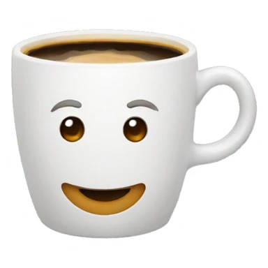 espresso with a face  sticker