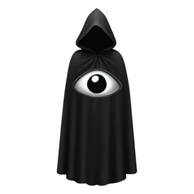 illuminati shadow figure standing in black cloak with all seeing eye symbol sticker