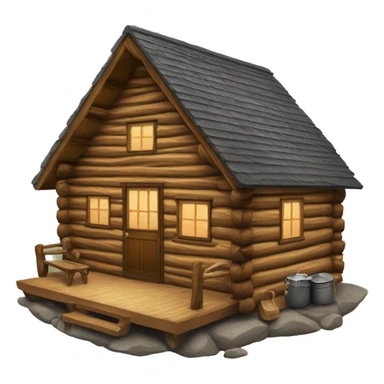 Cabin in Utah and music sticker