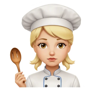Blonde female chef who smells bad sticker