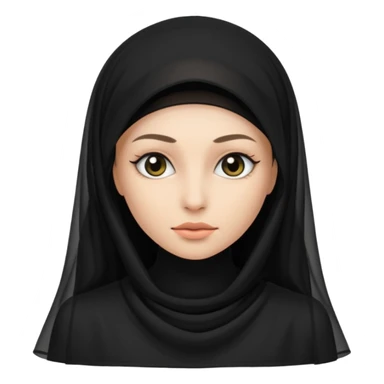 shaman woman in black clothes black veil sticker