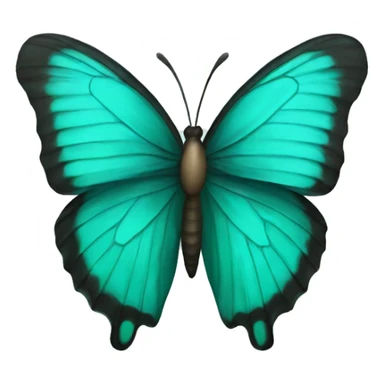 teal butterfly sticker