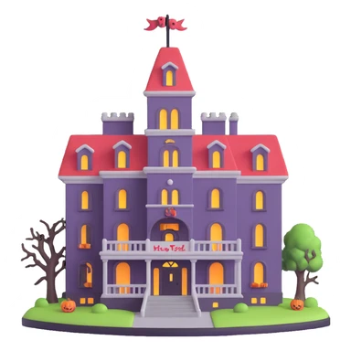 haunted hotel sticker