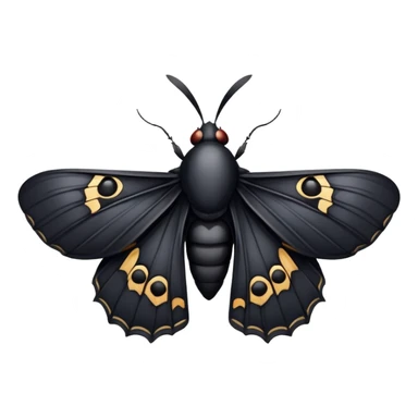 Black moth sticker