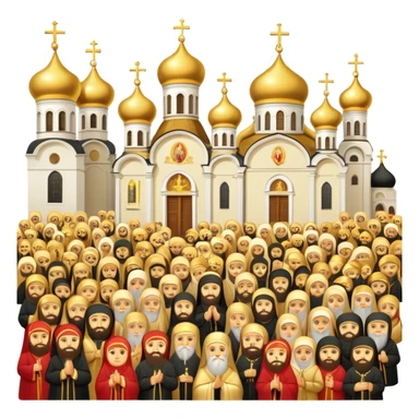 Russian orthodox church celebration sticker