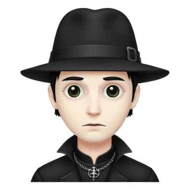 goth man in hat sticker