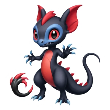 Colorful Exotic Meloetta-Salandit-Darkrai-Venom-Stitch-Fakémon-creature-hybrid sticker