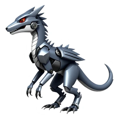 Full body Edgy Anthro Futuristic Mechanical Sergal-raptor-vernid sticker