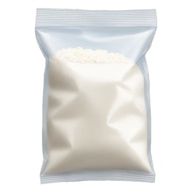 Small ziploc Baggie filled with white cornstarch  sticker