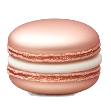 Realistic rose gold isolated macaroon sticker